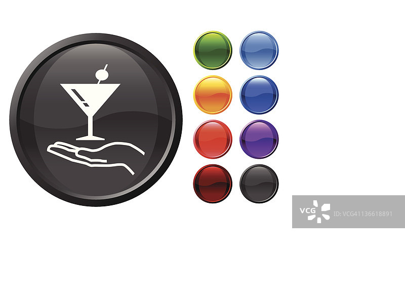 马提尼酒服务免版税矢量图图片素材