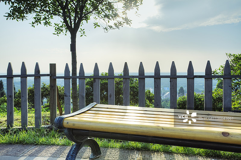 绿色长椅图片素材