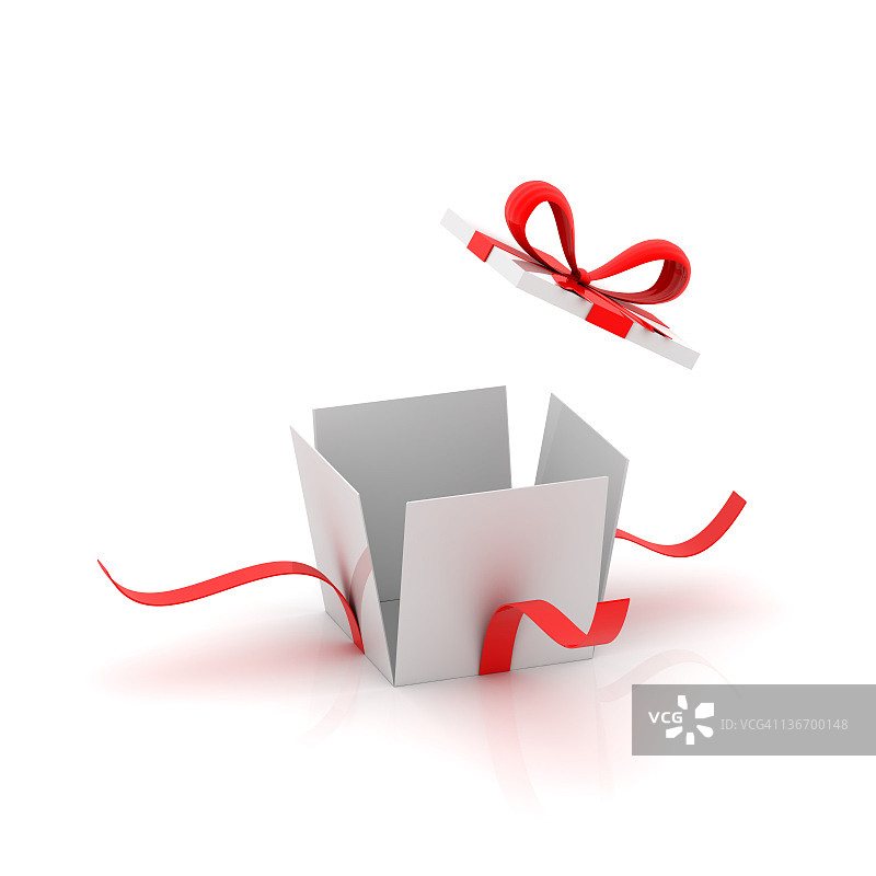 打开礼品盒图片素材
