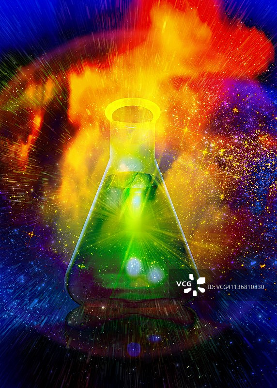 宇宙大爆炸化学概念艺术作品图片素材