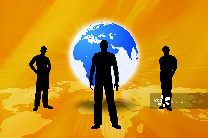 商务人士剪影图片素材