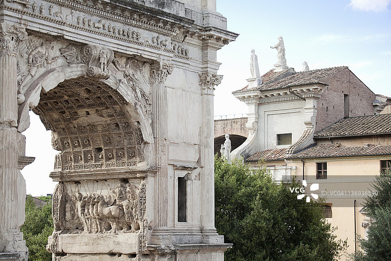 意大利罗马罗马广场的提图斯拱门图片素材