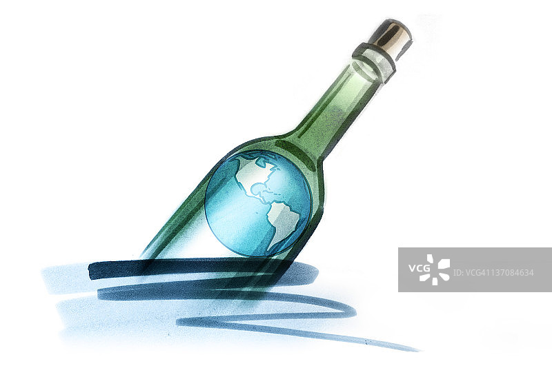 瓶中地球图片素材