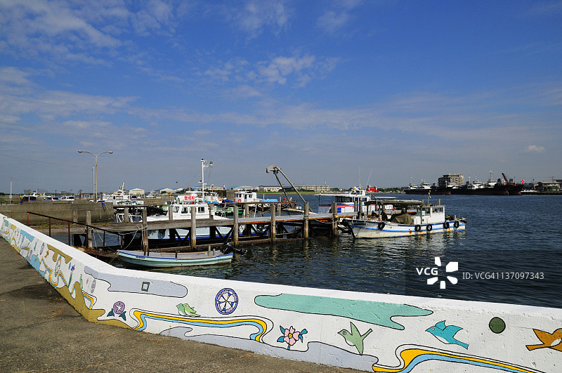 日本千叶县木更津港图片素材