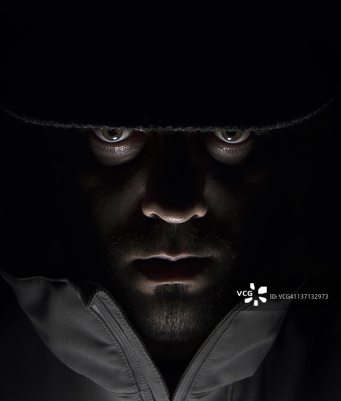 男人自画像图片素材