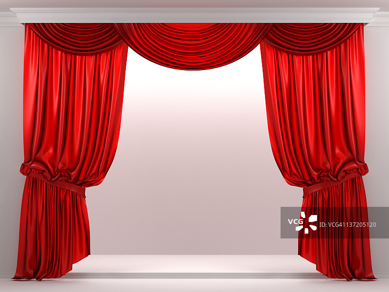 3D红色幕布展示图片素材