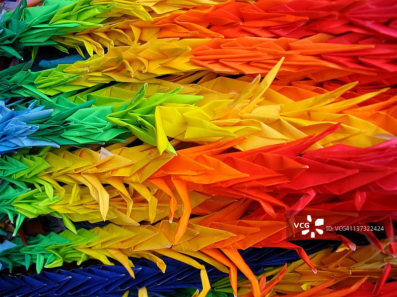 长崎和平公园的纸鹤图片素材