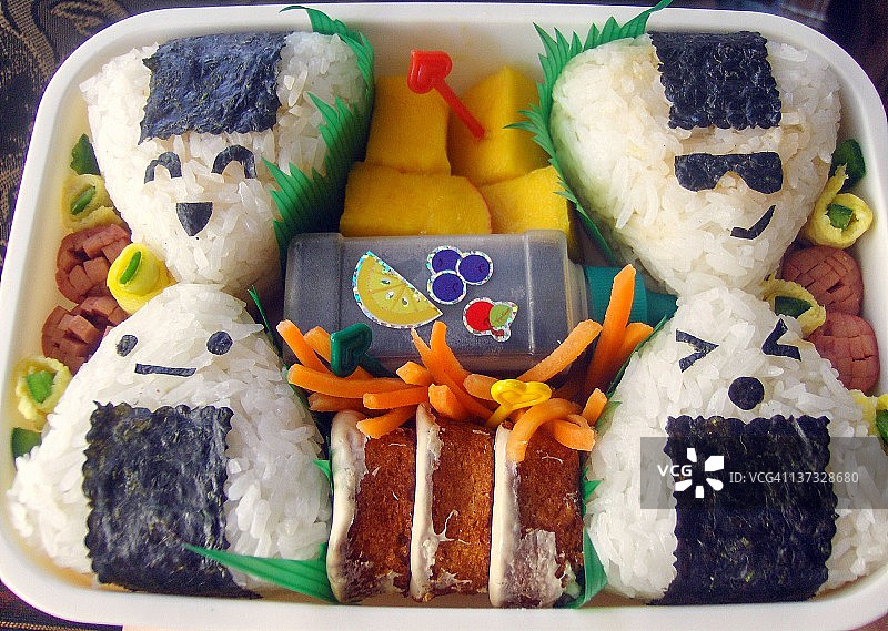 饭团便当盒午餐图片素材