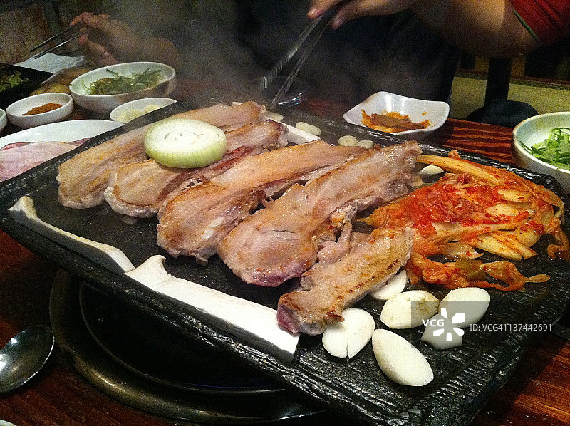 韩式烤五花肉图片素材