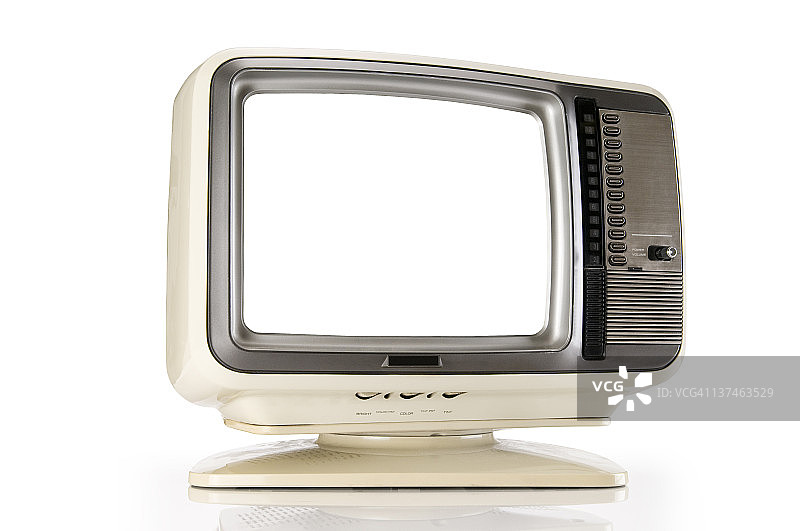 带剪切路径的复古电视机图片素材