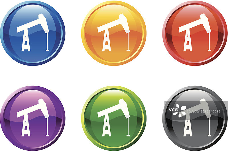 石油钻井平台矢量图标图片素材