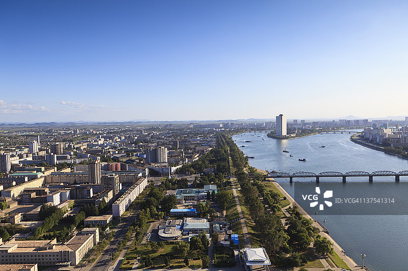 大同江与羊角岛酒店图片素材