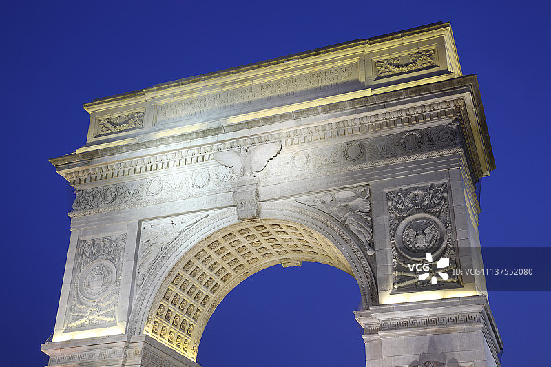 纽约市华盛顿广场拱门图片素材