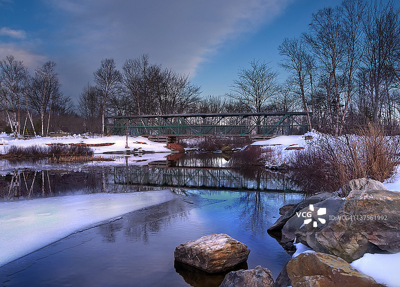 美丽的冬季公园景色图片素材
