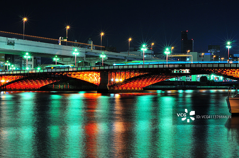 吾妻桥与高速公路图片素材