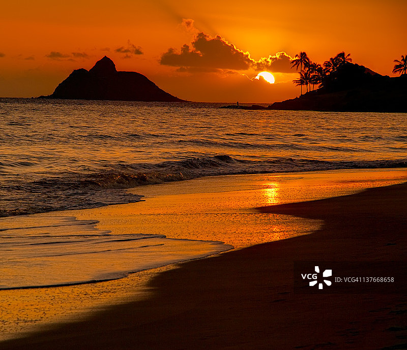 凯卢阿海滩日出图片素材