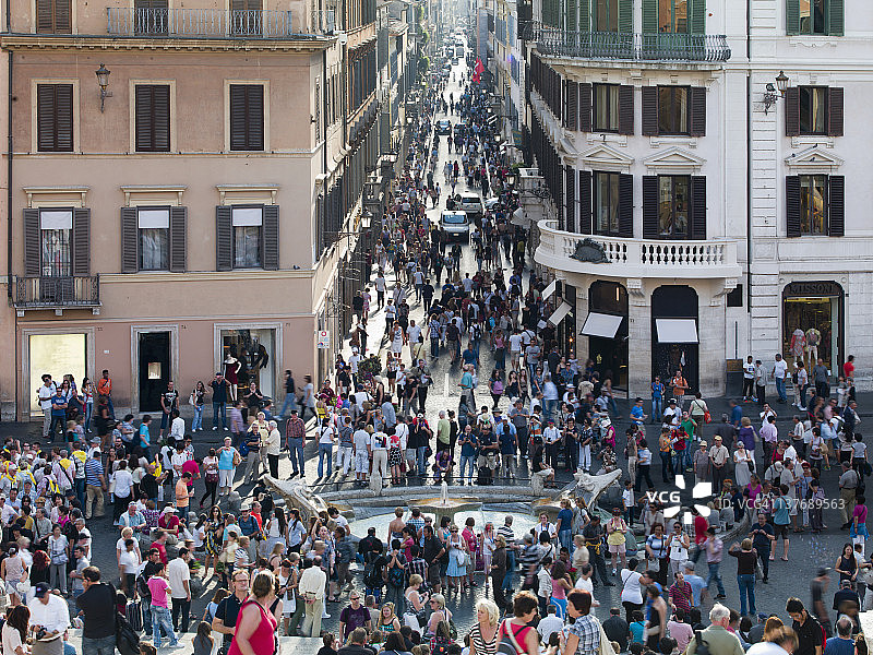 罗马西班牙广场和孔多蒂大街图片素材