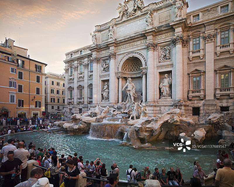 罗马特莱维喷泉图片素材