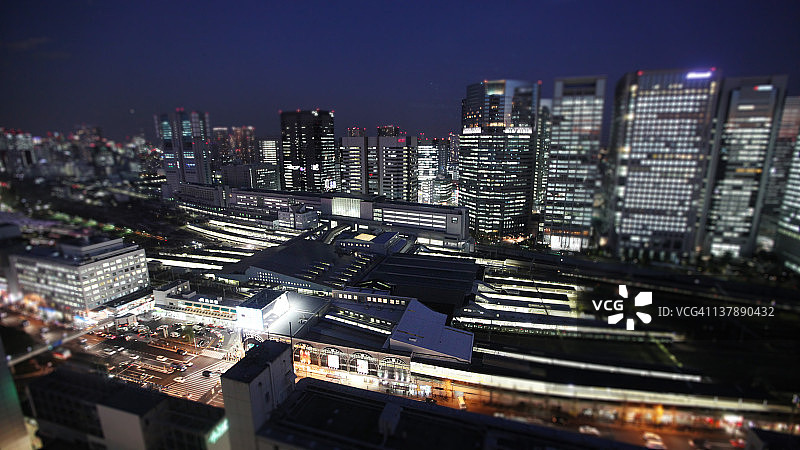 东京品川站夜景图片素材