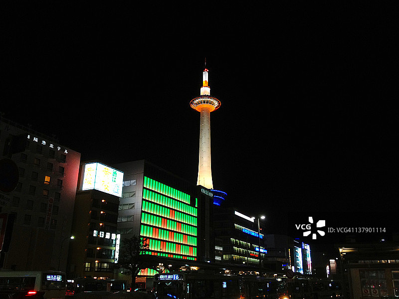 京都塔夜景图片素材
