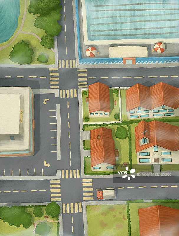 城镇地图图片素材