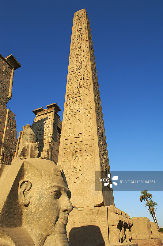 埃及尼罗河谷卢克索的卢克索神庙图片素材