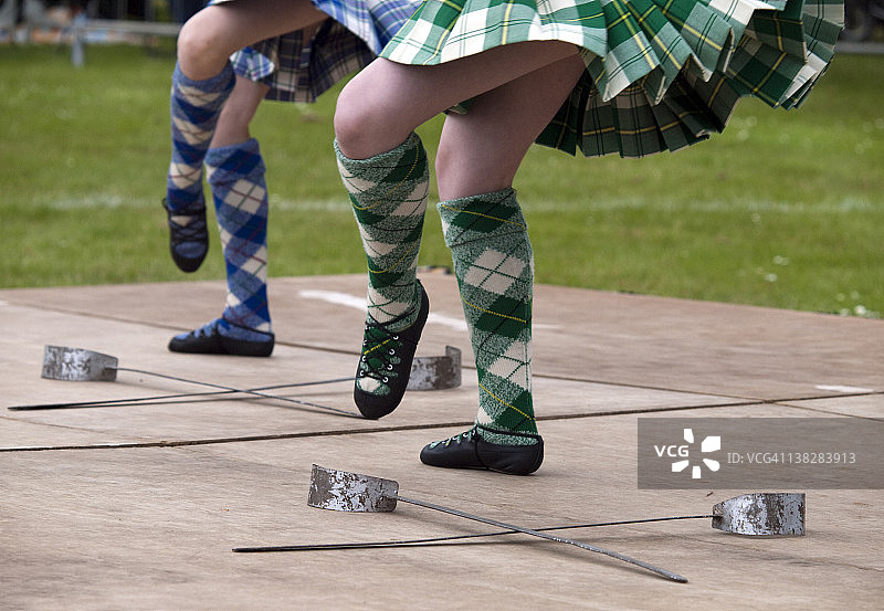 苏格兰剑舞图片素材