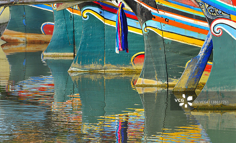 马来西亚吉兰丹州的传统渔船图片素材