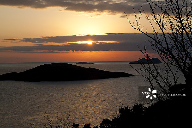 日本长崎市小值贺町的海与天空图片素材