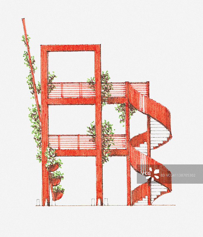 巴黎拉维莱特公园18世纪法国人的愚蠢行为图片素材