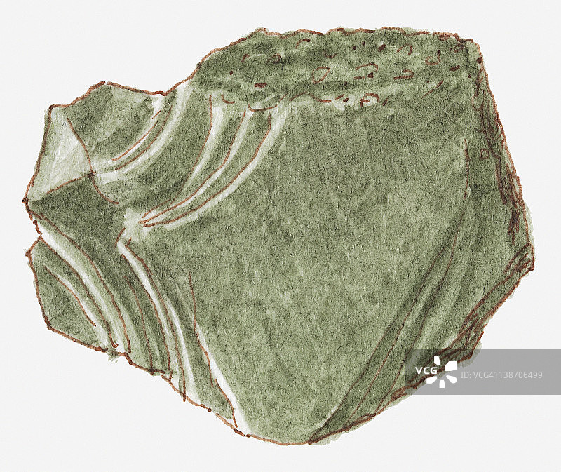 粗糙形态的黑曜石插画图片素材