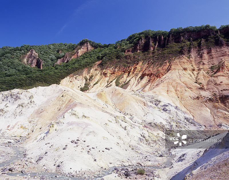 日本北海道登别地狱谷图片素材