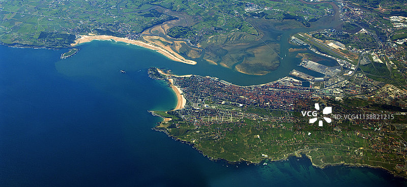 桑坦德银行鸟瞰图图片素材