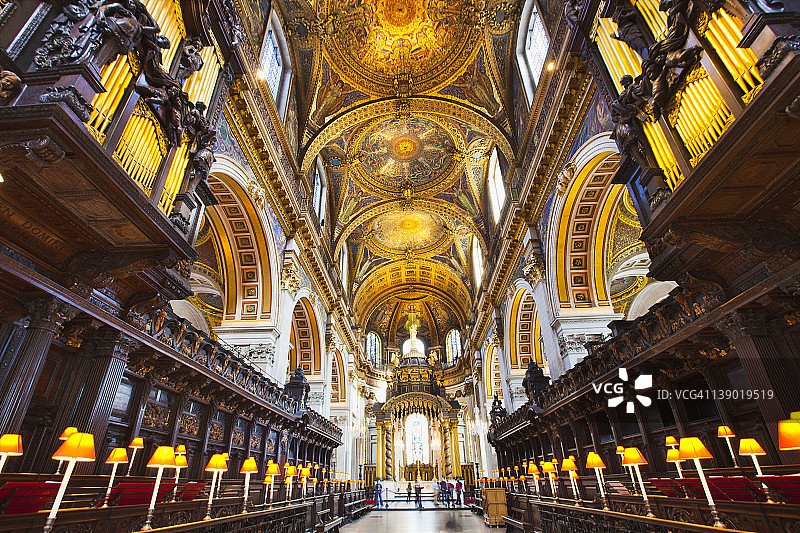 圣保罗大教堂内部图片素材