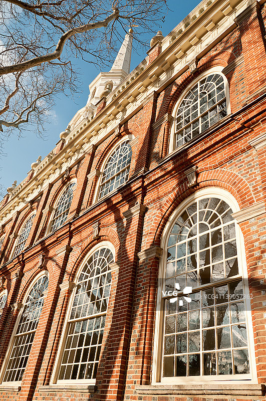 费城历史悠久的基督教堂外观图片素材