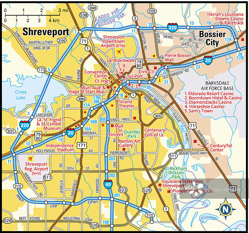 路易斯安那州什里夫波特地区图片素材