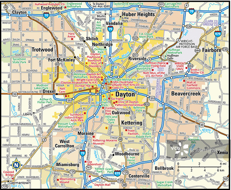俄亥俄州代顿市区域风光图片素材