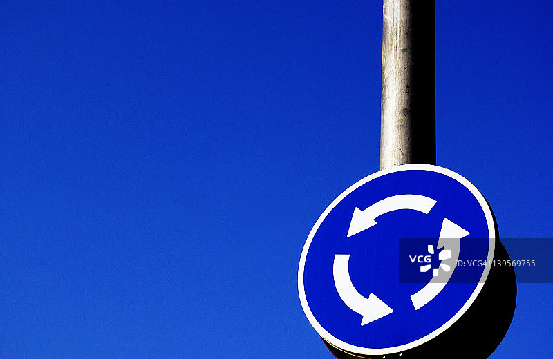 蓝色信号灯图片素材