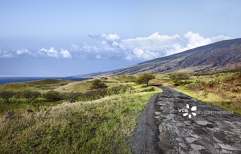 夏威夷的崎岖道路图片素材