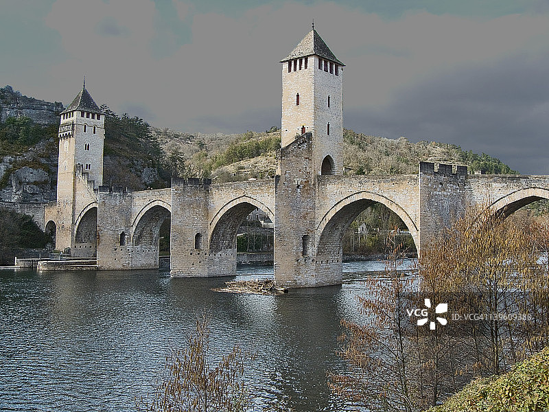 卡奥尔瓦朗特雷桥图片素材