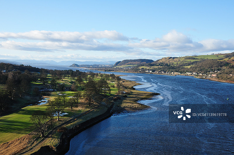 厄斯金桥下的克莱德河图片素材