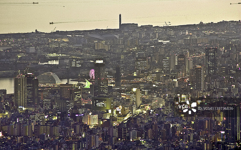 从六甲山看神户图片素材