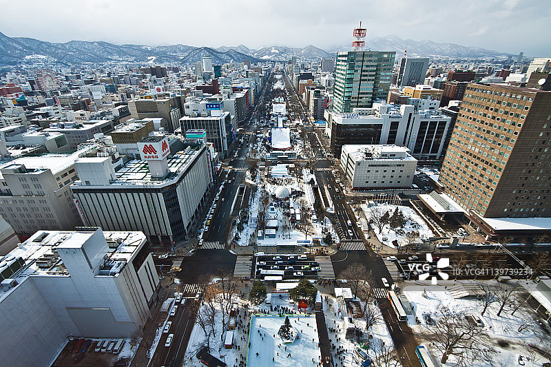 札幌冰雪节大通公园景色图片素材