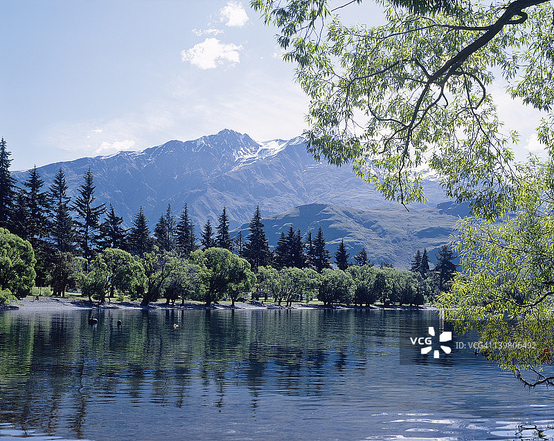 瓦纳卡湖格伦杜湾，南岛，新西兰图片素材