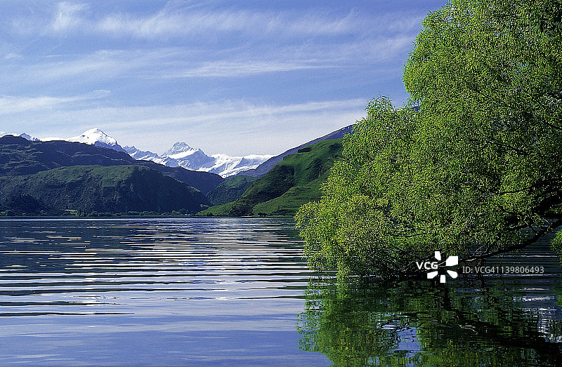 瓦纳卡湖格伦杜湾，南岛，新西兰图片素材