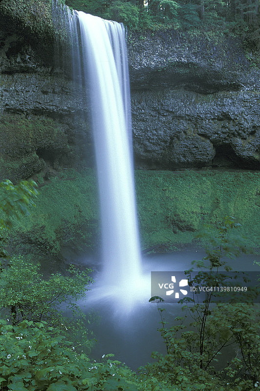 美国俄勒冈州银瀑州立公园南瀑布图片素材