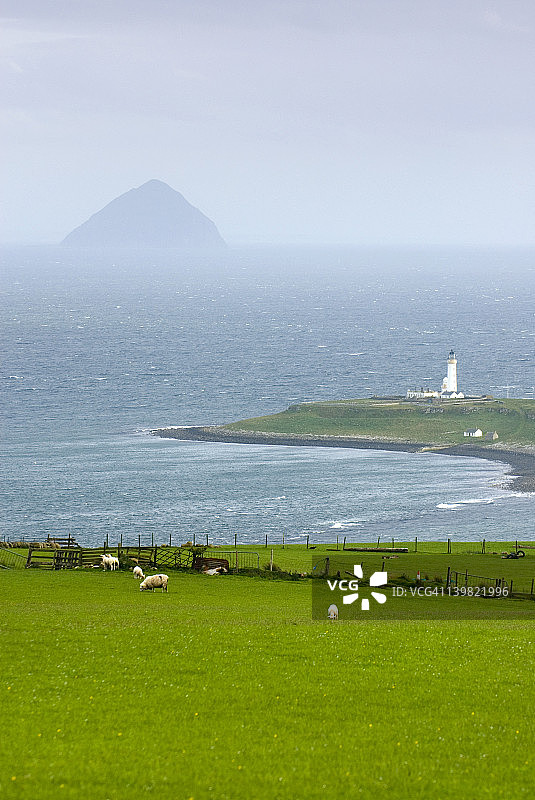 普拉达灯塔，阿伦岛，苏格兰，英国图片素材