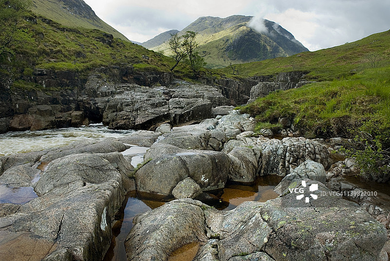 英国苏格兰高地伊蒂夫峡谷的伊蒂夫河图片素材