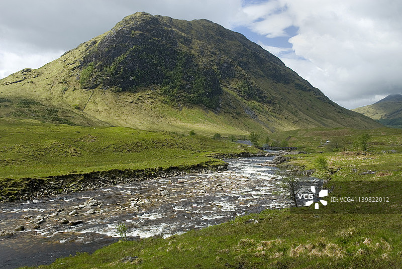 英国苏格兰高地伊蒂夫峡谷的伊蒂夫河图片素材