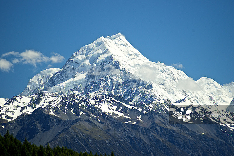 新西兰坎特伯雷库克山（奥拉基）5753米图片素材
